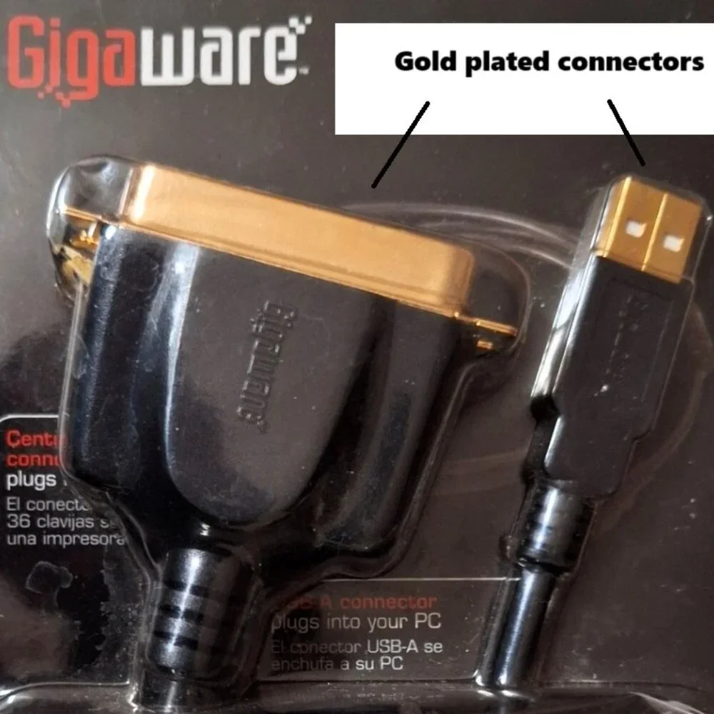 Gigaware 6 Ft USB to IEEE1284 CN36 Parallel Printer Adapter NIP